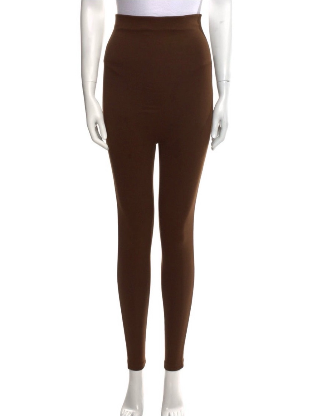 High-Rise Brown Ponte Leggings - Women
